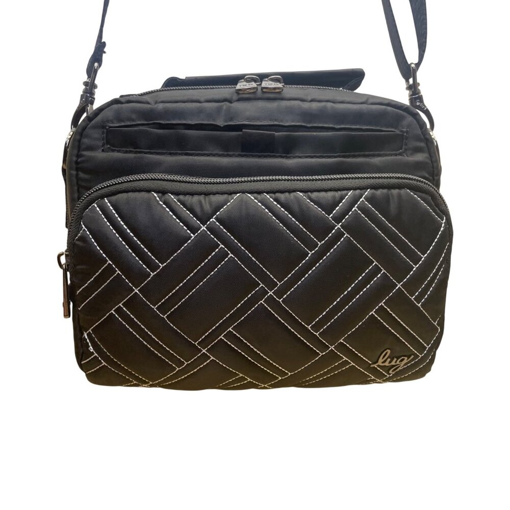 Lug Women’s Black Quilted Nylon Mini Ranger Adjustable Strap Crossbody Bag - Picture 2 of 16